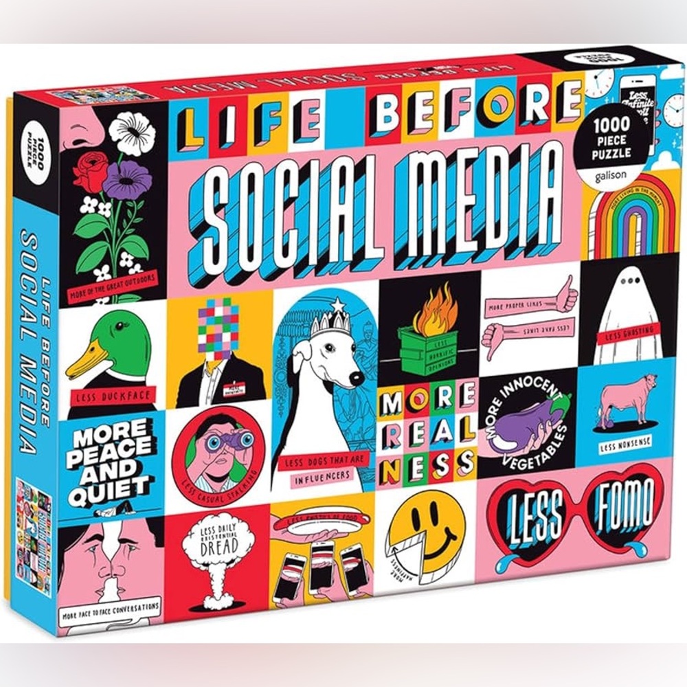 Galison Life Before Social Media 1000 Piece Puzzle (NWT)